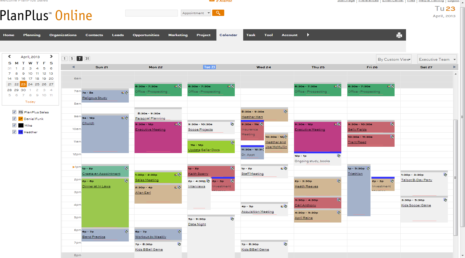 online calendar organizer
